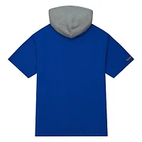 Men's Mitchell & Ness Royal Los Angeles Rams Postgame Short Sleeve Hoodie