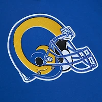 Men's Mitchell & Ness Royal Los Angeles Rams Postgame Short Sleeve Hoodie