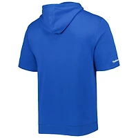 Chandail à capuchon délavé manches courtes Royal Los Angeles Rams Mitchell & Ness pour homme