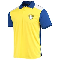 Polo Performance MSX by Michael Strahan Gold/Royal Los Angeles Rams Challenge pour homme