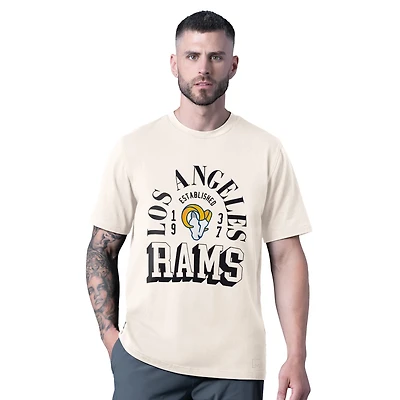 Men's MSX by Michael Strahan White Los Angeles Rams Whiteout Vintage T-Shirt
