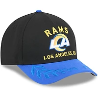 Casquette ajustable New Era 9FORTY M-Crown A-Frame pour homme, noire/bleue, Los Angeles Rams, draft NFL 2025
