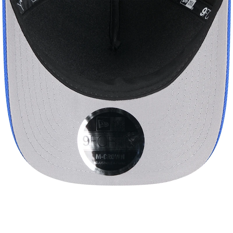 Casquette ajustable New Era 9FORTY M-Crown A-Frame pour homme, noire/bleue, Los Angeles Rams, draft NFL 2025