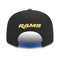 Casquette snapback New Era 9FIFTY pour homme, noire et bleue, Los Angeles Rams