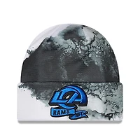Men's New Era Black Los Angeles Rams 2022 Sideline Ink Dye Tonal Cuffed Knit Hat