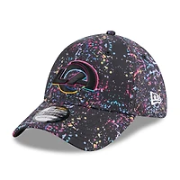 Casquette New Era noire Los Angeles Rams 2025 NFL Crucial Catch 39THIRTY Flex pour homme