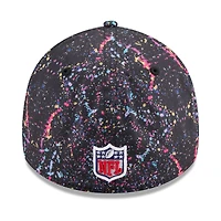 Casquette New Era noire Los Angeles Rams 2025 NFL Crucial Catch 39THIRTY Flex pour homme