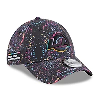 Casquette New Era noire Los Angeles Rams 2025 NFL Crucial Catch 39THIRTY Flex pour homme