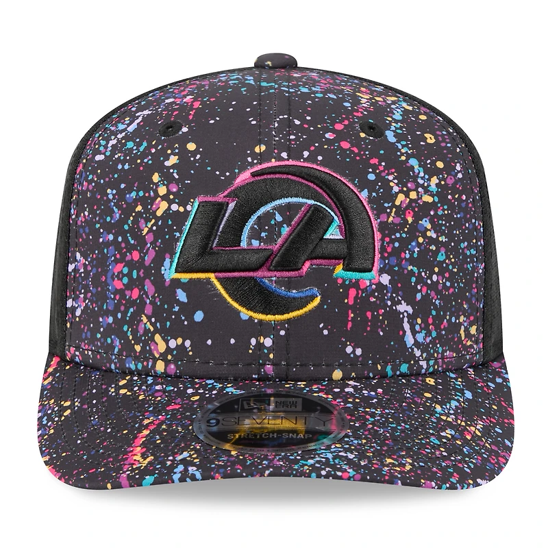 Casquette ajustable NFL Crucial Catch 9SEVENTY 2025 des Los Angeles Rams de New Era pour homme, noire