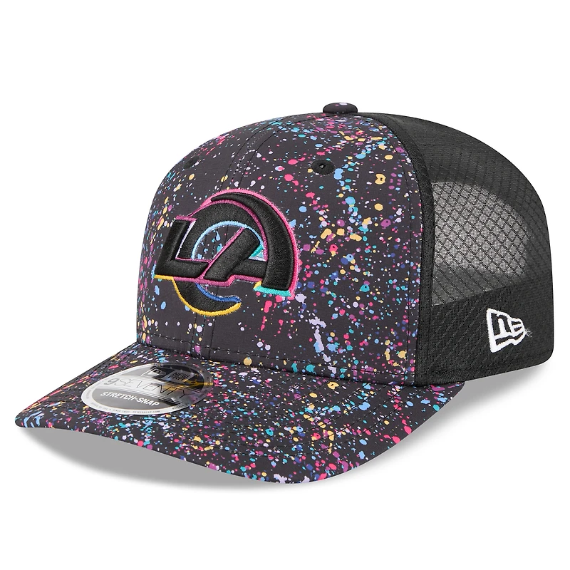 Casquette ajustable NFL Crucial Catch 9SEVENTY 2025 des Los Angeles Rams de New Era pour homme, noire