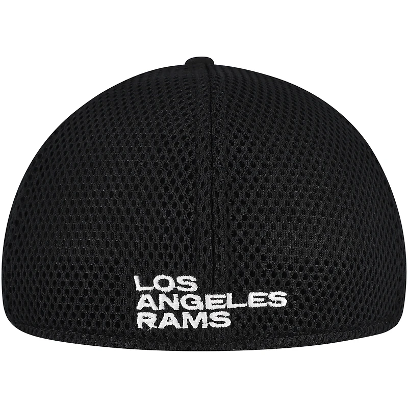 Casquette New Era noire Los Angeles Rams Main Neo 39THIRTY Flex pour homme