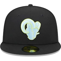 Men's New Era Black Los Angeles Rams Multi 59FIFTY Fitted Hat