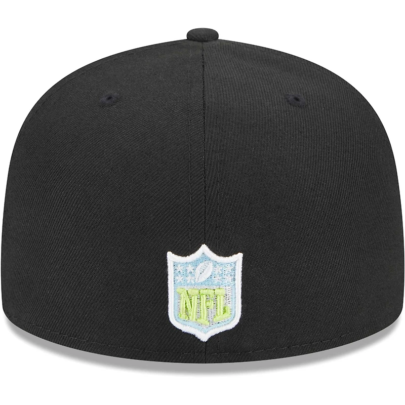 Men's New Era Black Los Angeles Rams Multi 59FIFTY Fitted Hat