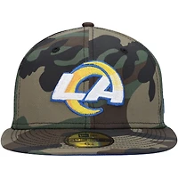 Men's New Era Camo Los Angeles Rams Woodland 59FIFTY Fitted Hat