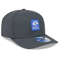 Men's New Era Charcoal Los Angeles Rams 2025 Sideline Cold Weather 9SEVENTY Adjustable Hat
