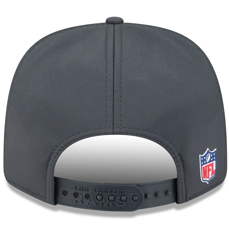 Men's New Era Charcoal Los Angeles Rams 2025 Sideline Cold Weather 9SEVENTY Adjustable Hat