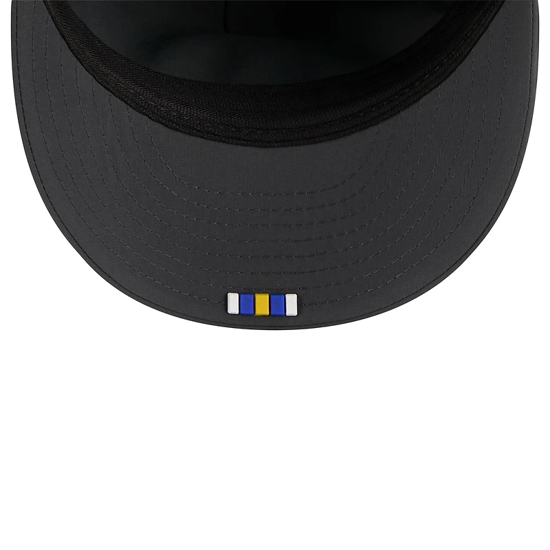 Casquette ajustée New Era 59FIFTY anthracite Los Angeles Rams 2025 Sideline Retro Crown pour homme