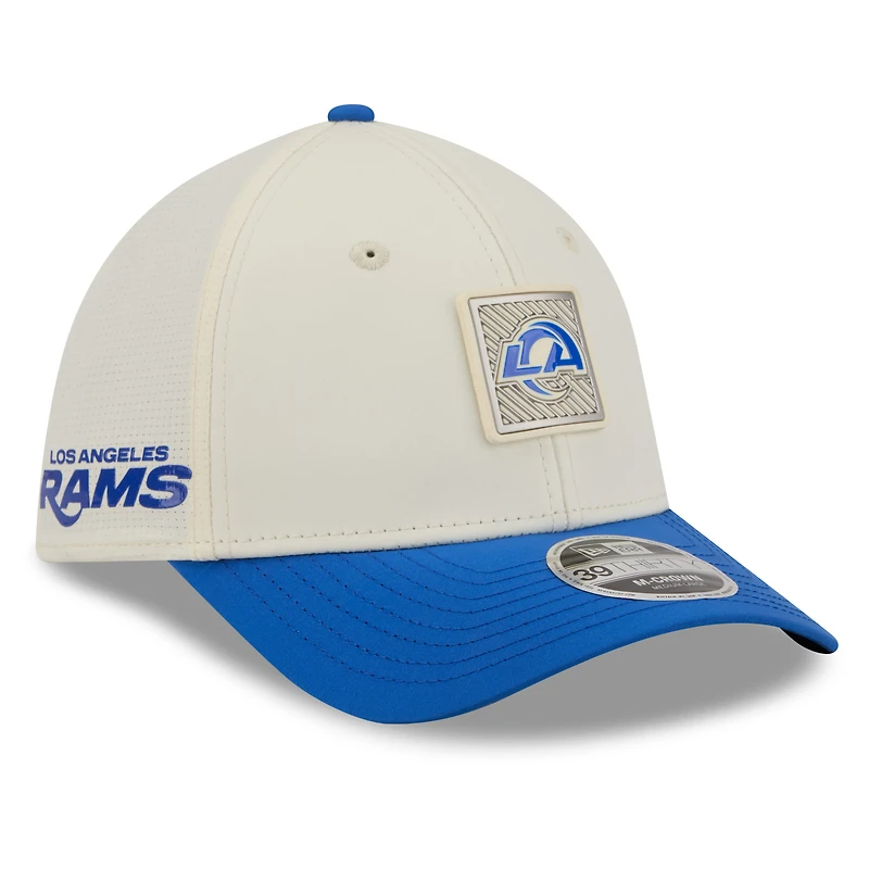 Men's New Era Cream/Royal Los Angeles Rams 2026 NFL Training Camp 39THIRTY Flex Hat