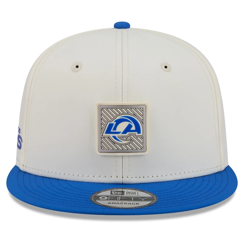 Casquette snapback New Era crème/bleu roi Los Angeles Rams 2026 NFL Training Camp 9FIFTY pour homme