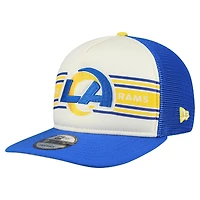 Men's New Era  Cream/Royal Los Angeles Rams Banner A-Frame 9FIFTY Snapback Hat