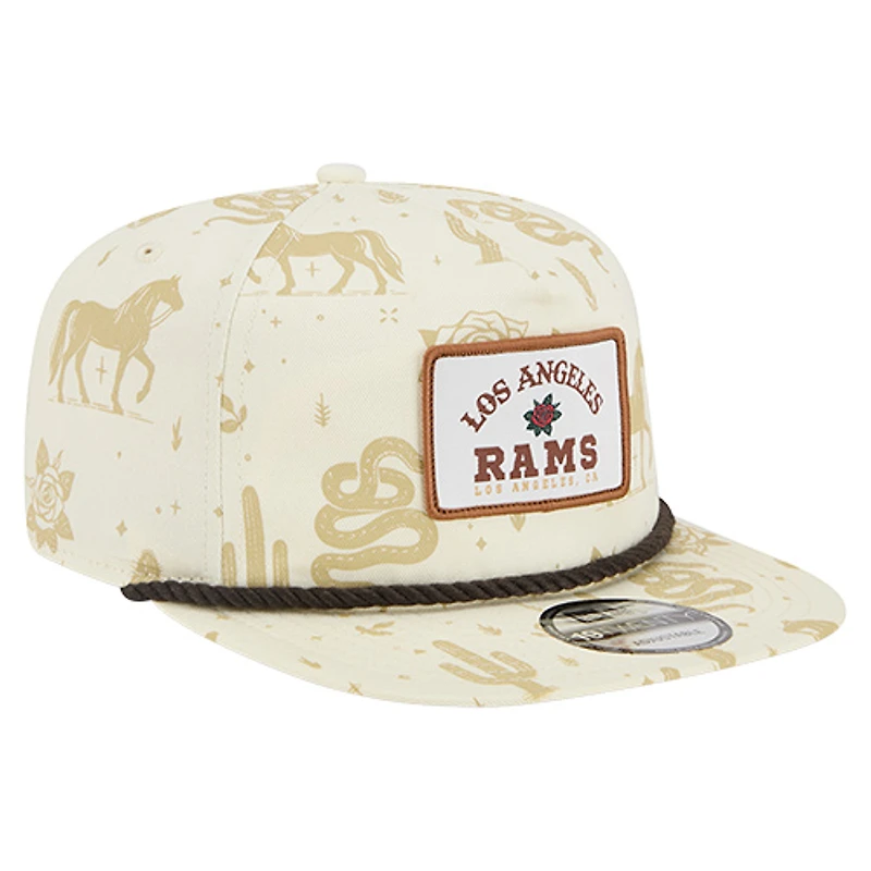 Casquette ajustable New Era crème Los Angeles Rams Desert Rose 19TWENTY pour homme