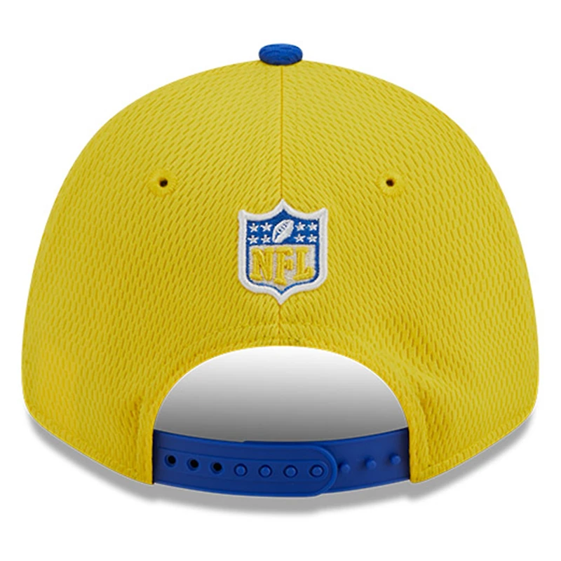Casquette ajustable 9FORTY Sideline des Rams de Los Angeles 2023 New Era pour homme, jaune/royal