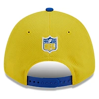 Casquette ajustable 9FORTY Sideline des Rams de Los Angeles 2023 New Era pour homme, jaune/royal