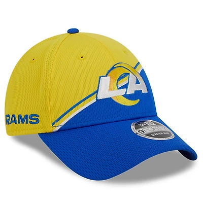 Casquette ajustable 9FORTY Sideline des Rams de Los Angeles 2023 New Era pour homme, jaune/royal