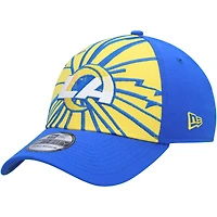 Men's New Era Gold/Royal Los Angeles Rams Shattered 39THIRTY Flex Hat