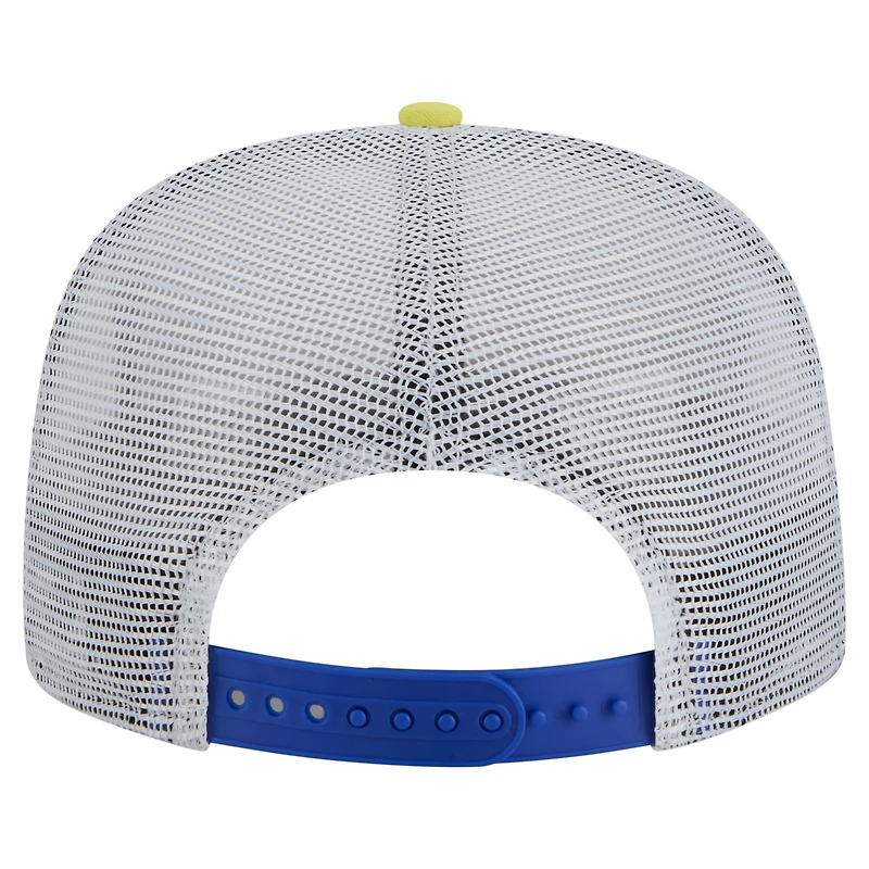 Men's New Era Gold/Royal Los Angeles Rams Throwback Dye Golfer Snapback Hat