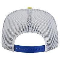 Men's New Era Gold/Royal Los Angeles Rams Throwback Dye Golfer Snapback Hat