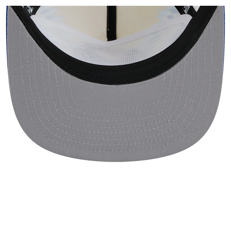 Men's New Era Gold/Royal Los Angeles Rams Throwback Dye Golfer Snapback Hat