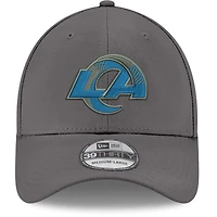 Men's New Era Graphite Los Angeles Rams Team Storm 39THIRTY Flex Hat