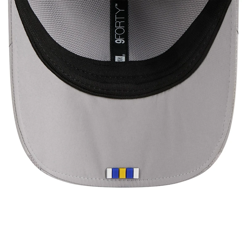 Men's New Era Gray Los Angeles Rams 2025 Sideline  M-Crown 9FORTY Adjustable Hat