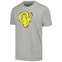 T-shirt gris avec logo camouflage des Los Angeles Rams New Era pour hommes