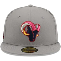 Casquette ajustée 59FIFTY Los Angeles Rams Color Pack New Era grise pour homme