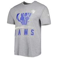 T-shirt pour homme Los Angeles Rams Combine Authentic Red Zone New Era gris chiné