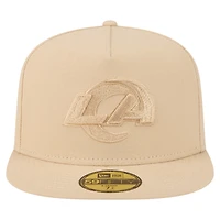 Casquette ajustée New Era 59FIFTY beige clair pour homme, coloris A-Frame, Los Angeles Rams