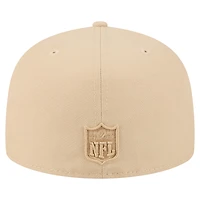 Casquette ajustée New Era 59FIFTY beige clair pour homme, coloris A-Frame, Los Angeles Rams