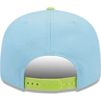 Men's New Era Light Blue/Neon Green Los Angeles Rams Two-Tone Color Pack 9FIFTY Snapback Hat