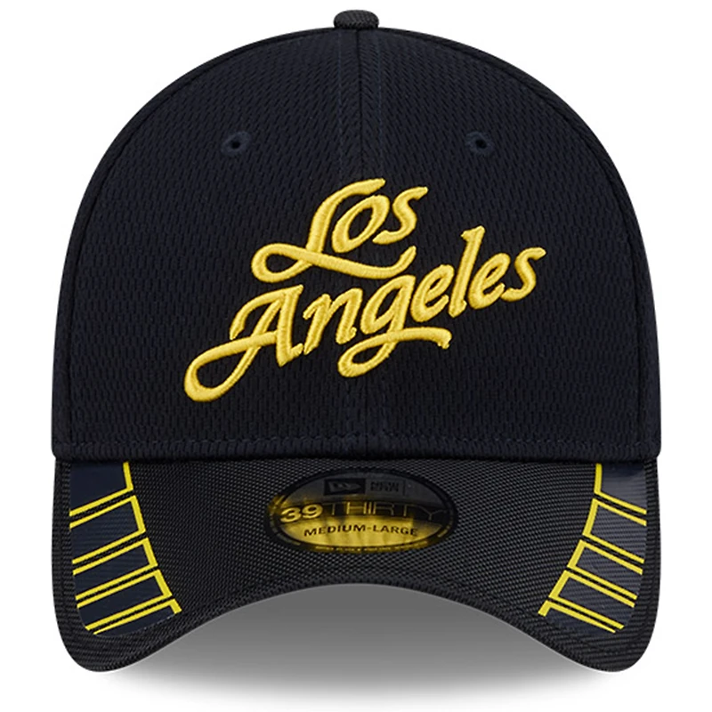 Casquette 39THIRTY Flex bleu nuit New Era pour homme, collection Rivalries 2025 des Los Angeles Rams