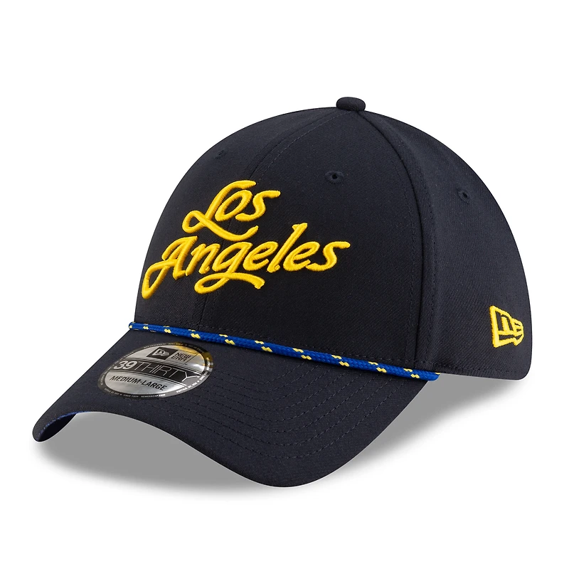 Casquette 39THIRTY Flex Sideline bleu nuit New Era pour homme, collection 2025 Rivalries des Los Angeles Rams