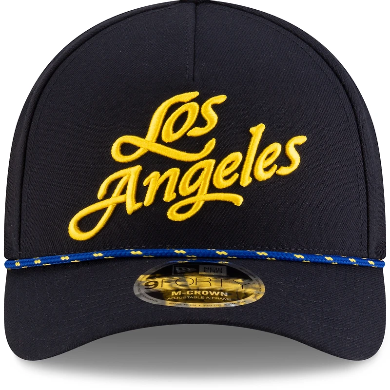 Casquette ajustable 9FORTY Sideline A-Frame bleu nuit pour homme, collection 2025 Rivalries des Los Angeles Rams, New Era