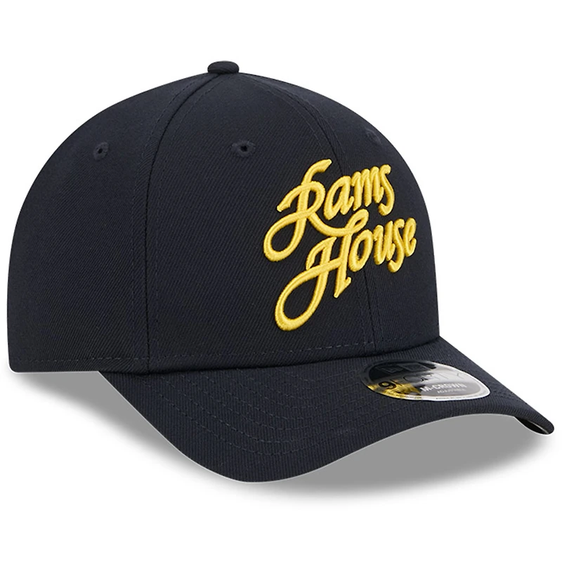 Casquette ajustable New Era 9FORTY M-Crown bleu nuit pour homme, collection Rivalries 2025 des Los Angeles Rams