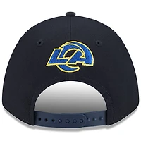 Casquette ajustable New Era 9FORTY M-Crown bleu nuit pour homme, collection Rivalries 2025 des Los Angeles Rams