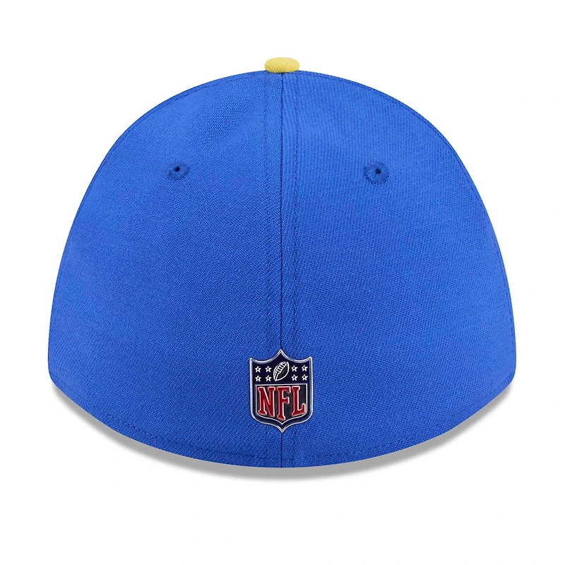 Casquette New Era Flex pour homme, bleu royal/or, Los Angeles Rams, draft NFL 2026, référence 39THIRTY