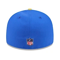 Casquette ajustée New Era 59FIFTY pour homme, bleu royal/or, Los Angeles Rams, draft NFL 2026