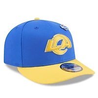 Casquette snapback New Era 9FIFTY pour homme, bleu royal/or, Los Angeles Rams, édition spéciale draft NFL 2026.