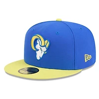 Men's New Era Royal/Gold Los Angeles Rams  59FIFTY Fitted Hat