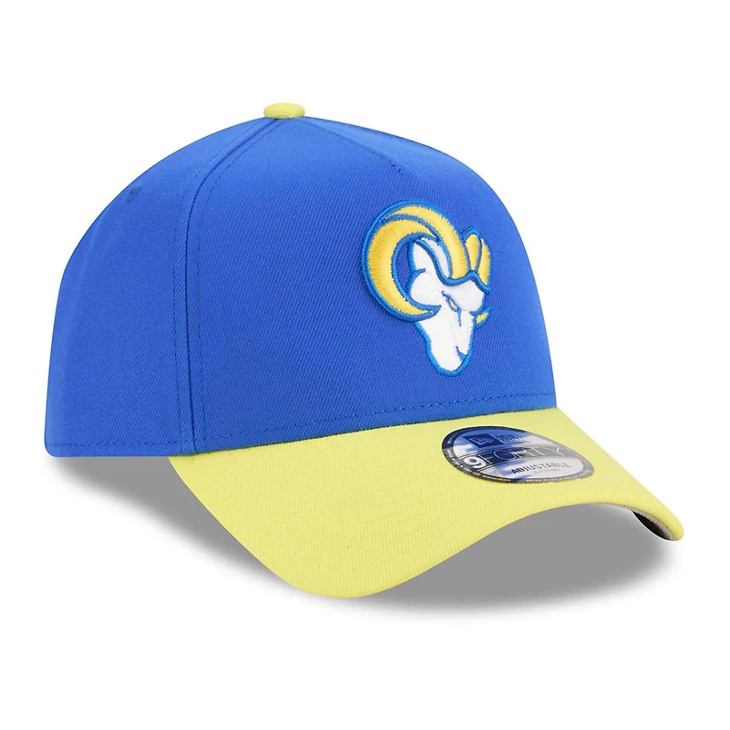Men's New Era Royal/Gold Los Angeles Rams A-Frame 9FORTY Adjustable Hat
